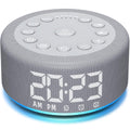 Hushing Sound Machine Alarm Clock with Night Light – Dual Alarms, 30 Sounds, Battery Backup