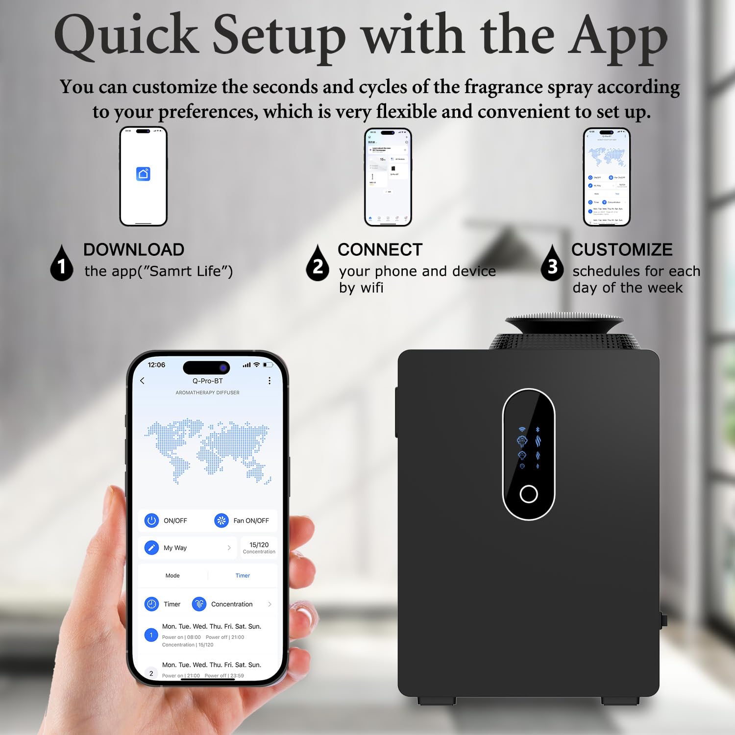 2025 Upgraded HVAC Scent Diffuser with WiFi Control — 6000 Sq Ft Coverage, 1000ml Tank
