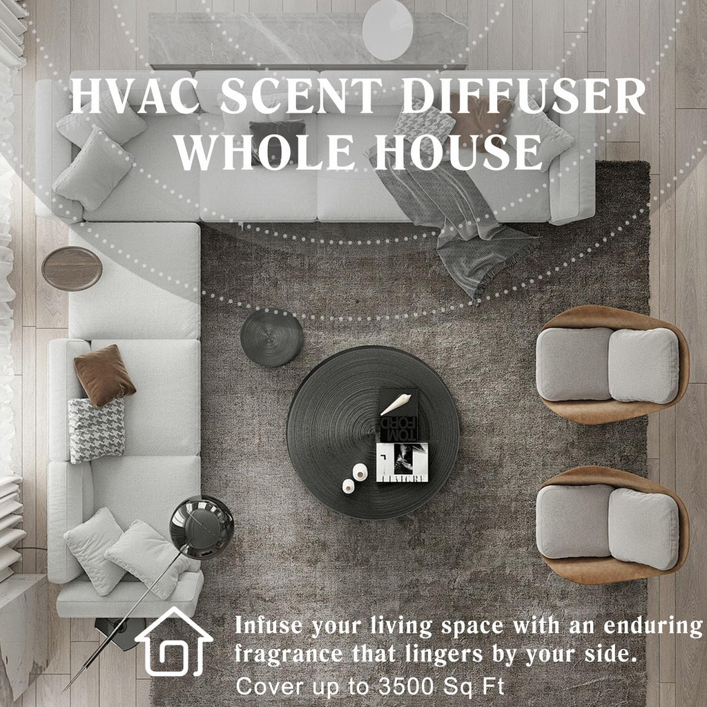 HVAC Scent Diffuser (Up To 3,500 Sq Ft) - Cold Air Diffusion, Black