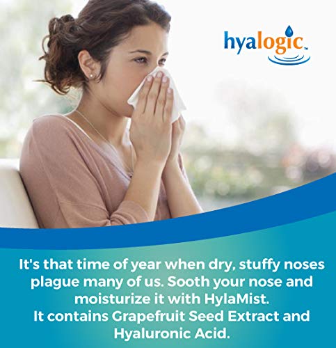 Hyalogic HylaMist Nasal Spray | Hyaluronic Acid Nasal Moisturizer for Dry Nose (2 oz)