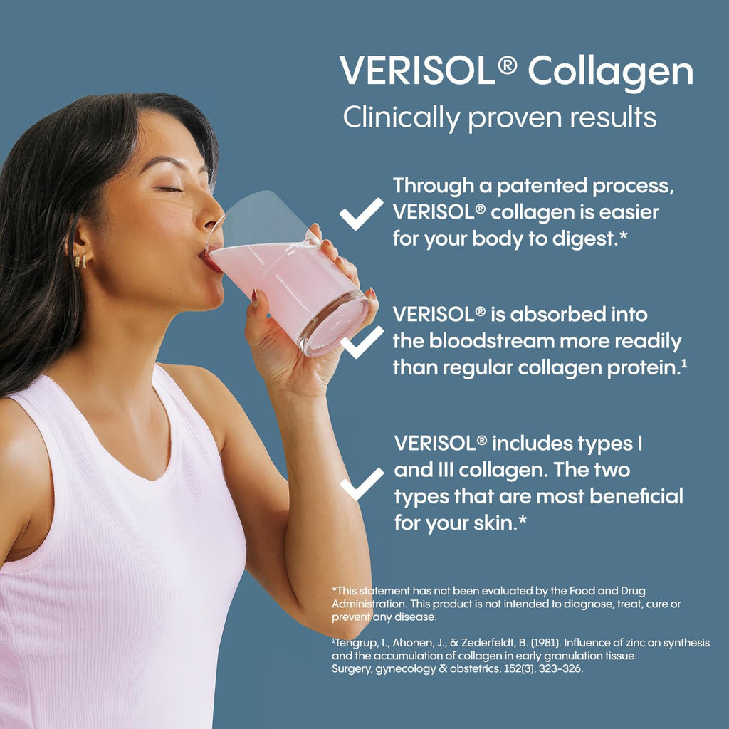 Hydralyte Verisol Collagen Packets with Electrolytes – Hydration with Vitamin C (30 Count)