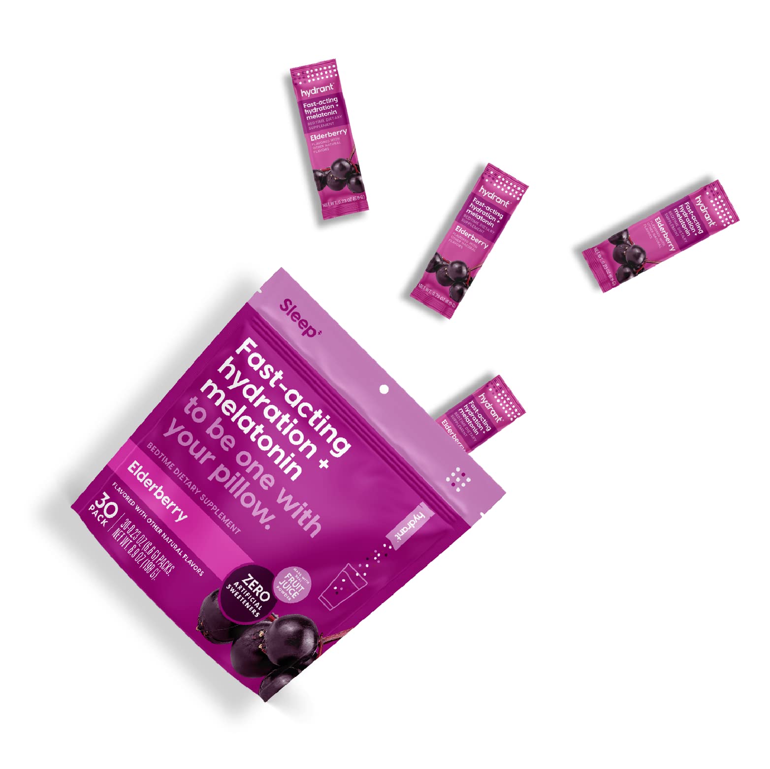 Hydrant Sleep Electrolyte Powder – Elderberry, 30 Sleep Packets