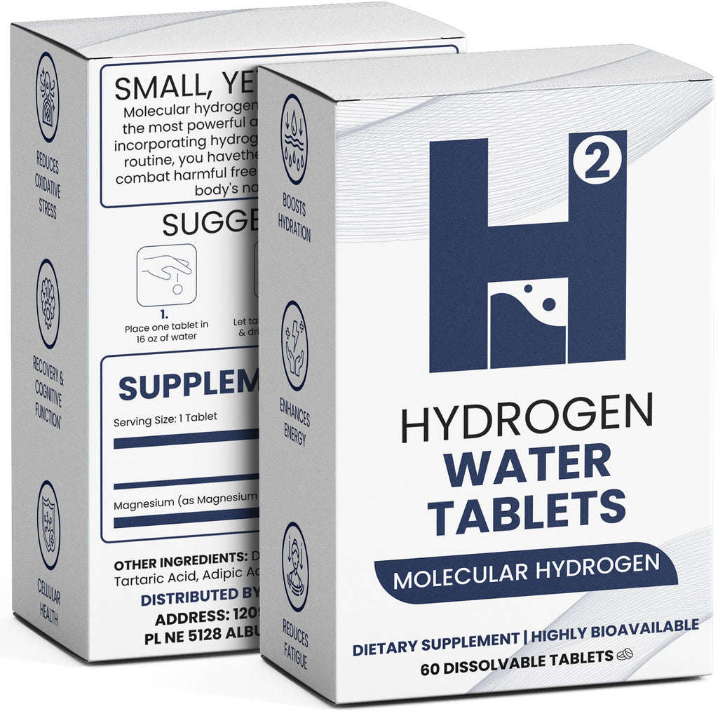 60 Count Hydrogen Water Tablets | 12 PPM Molecular Hydrogen, Antioxidant Support, Lab Tested, Unflavored