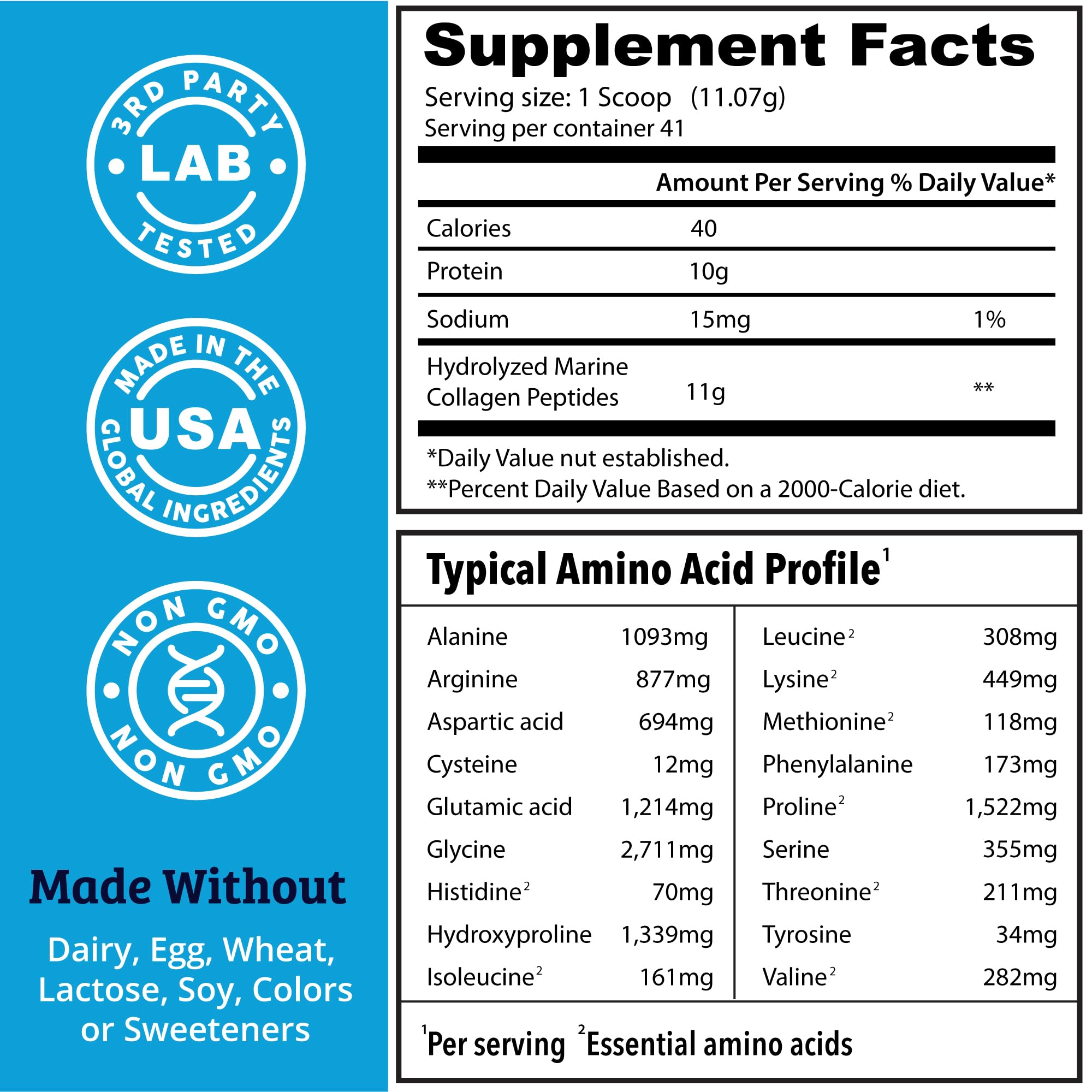 Dr. Matthew Marine Collagen Peptides Powder - Hydrolyzed Wild-Caught Fish Protein for Hair & Skin | Women & Men