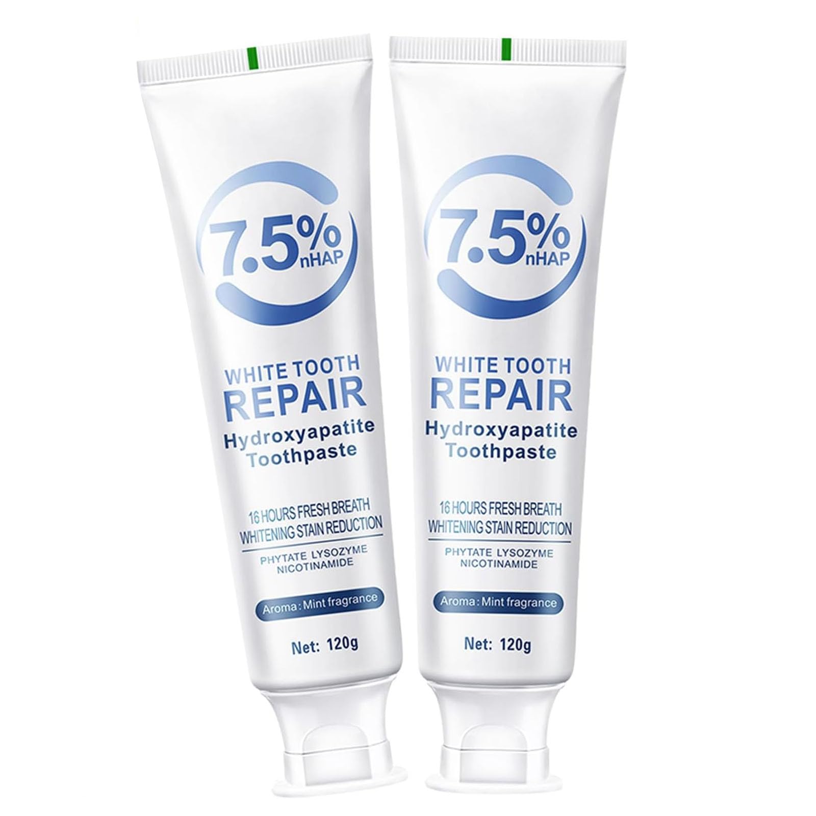 Hydroxyapatite Toothpaste – Fluoride-Free Enamel Protection for Sensitive Teeth (2×4.23oz)