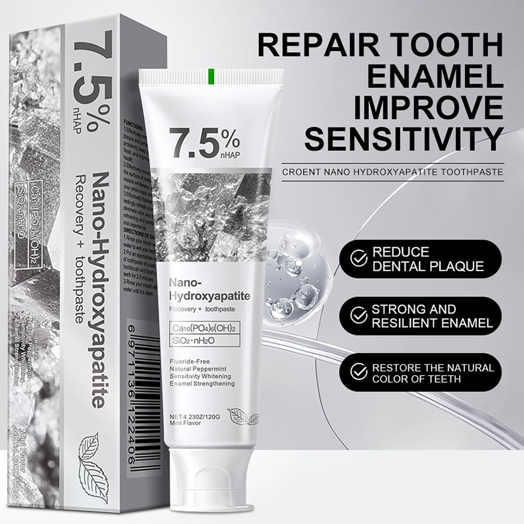 7.5% Hydroxyapatite Toothpaste - Sensitive Teeth, Fluoride-Free 120g