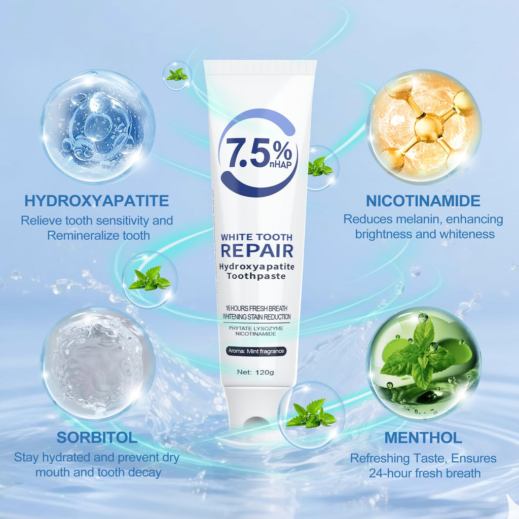 Nano Hydroxyapatite Toothpaste for Enamel Protection & Whitening