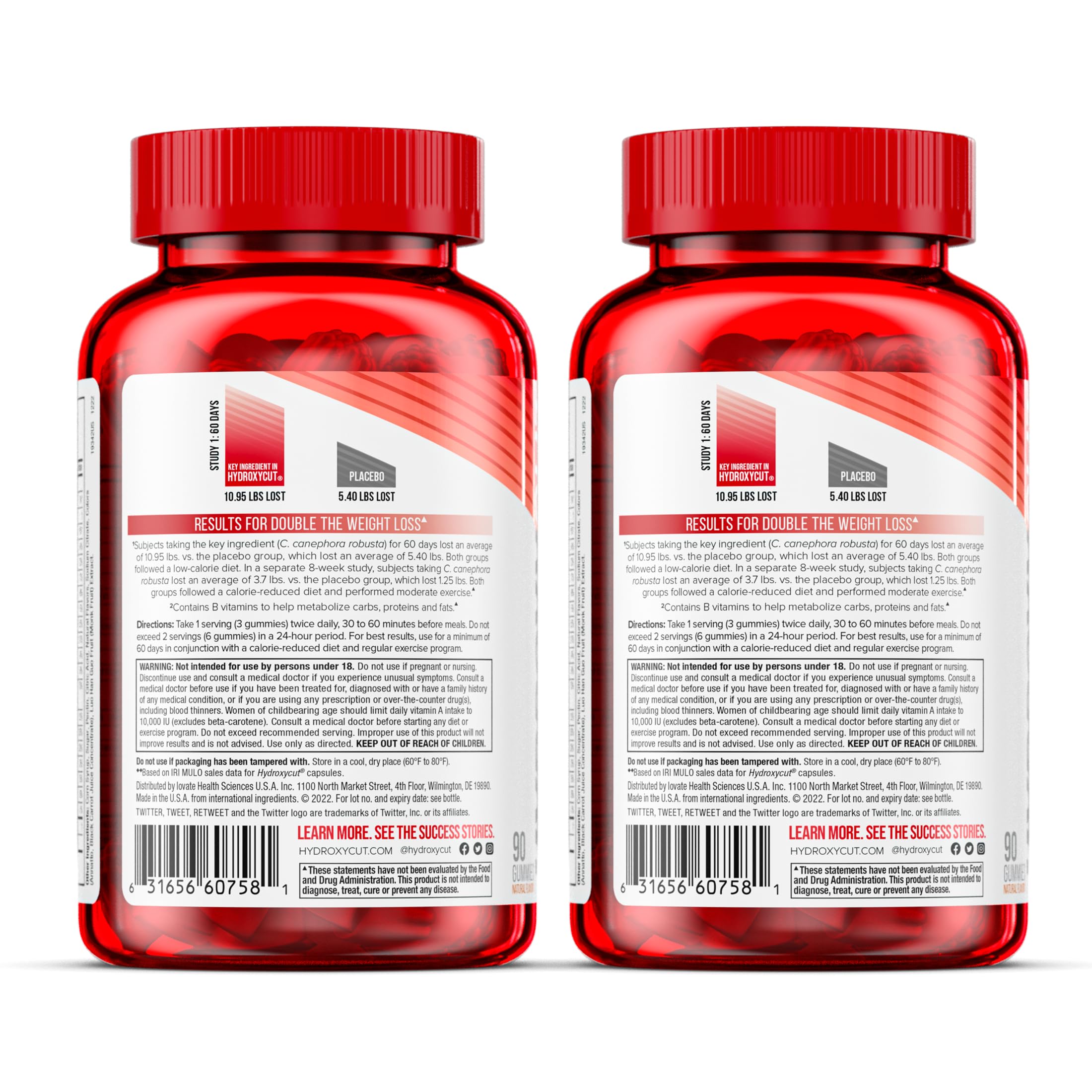 Hydroxycut Gummies (Pack of 2) – 99% Caffeine Free – Metabolize Carbs, Proteins & Fats – 15 Vitamins & Minerals – For Women & Men