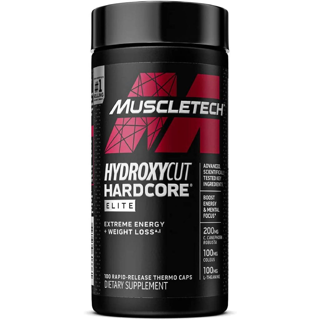 Hydroxycut Hardcore Elite - 100 Rapid-Release Thermo Caps | Energy & Focus