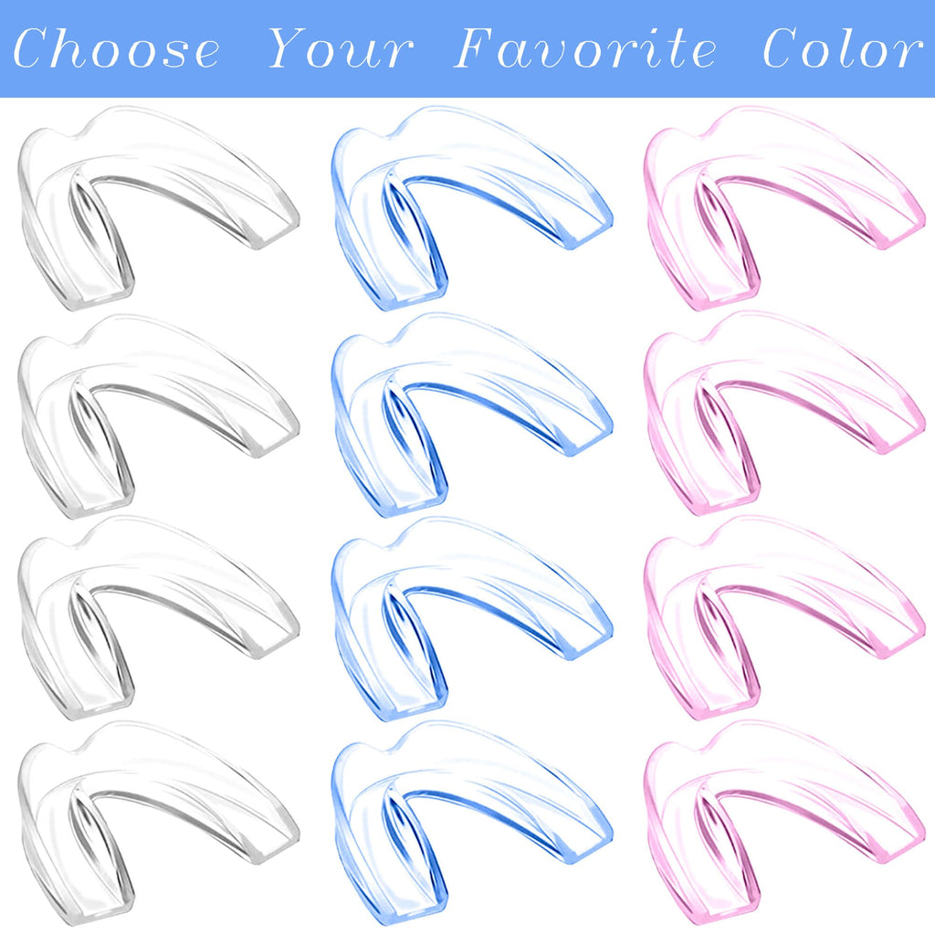 Kids Mouth Guard Blue for Grinding Teeth – 8 Pack Moldable Night Guards with Case & Gel Ice Pack