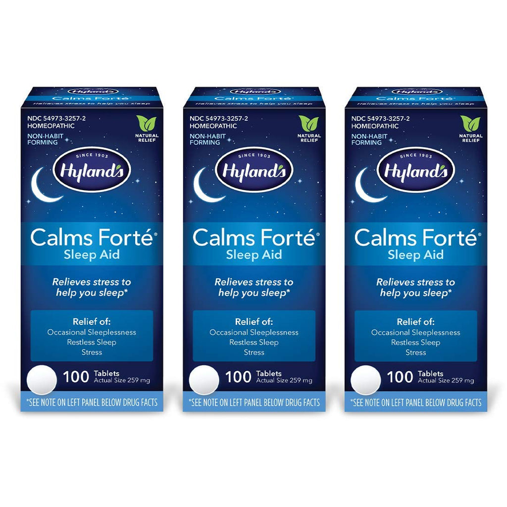 Hyland’s Calms Forte' Sleep Aid Tablets – Natural Relief for Occasional Sleeplessness (Pack of 3, 300 Tablets)