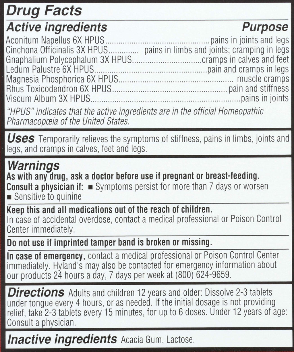 Hyland's Leg Cramps - 50 Quick Disolving Tablets