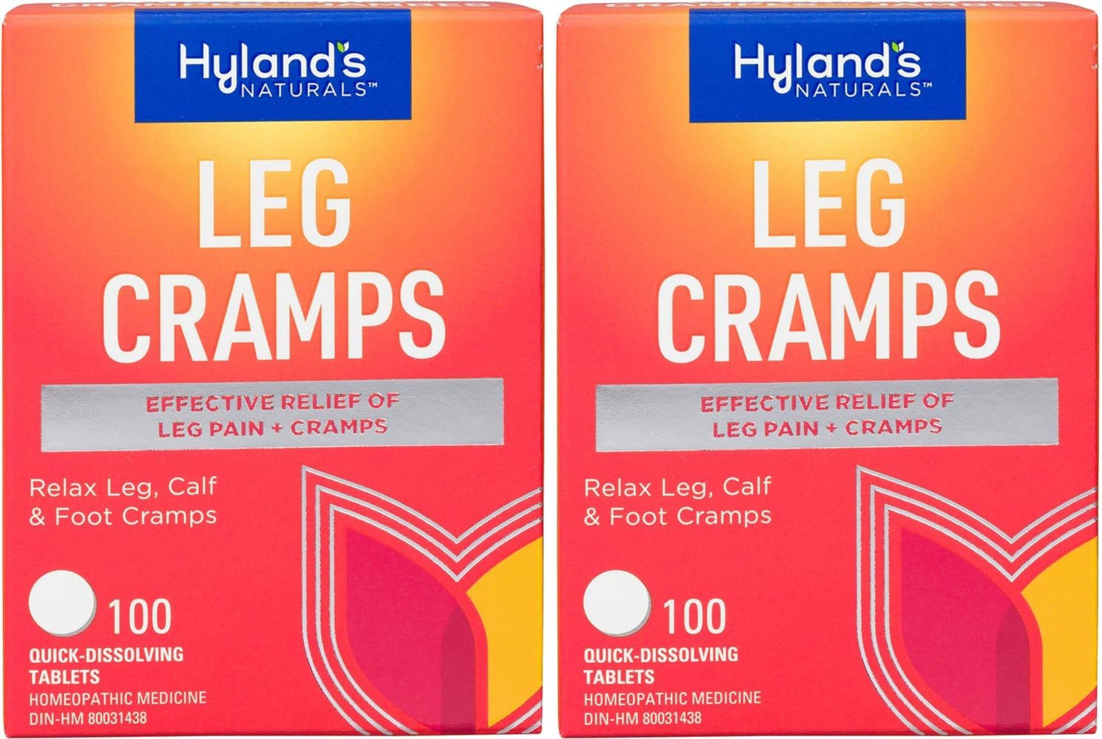 Hyland's Leg Cramps 2-Pack - Fast, Flavorless Relief for Leg, Calf & Foot Cramps
