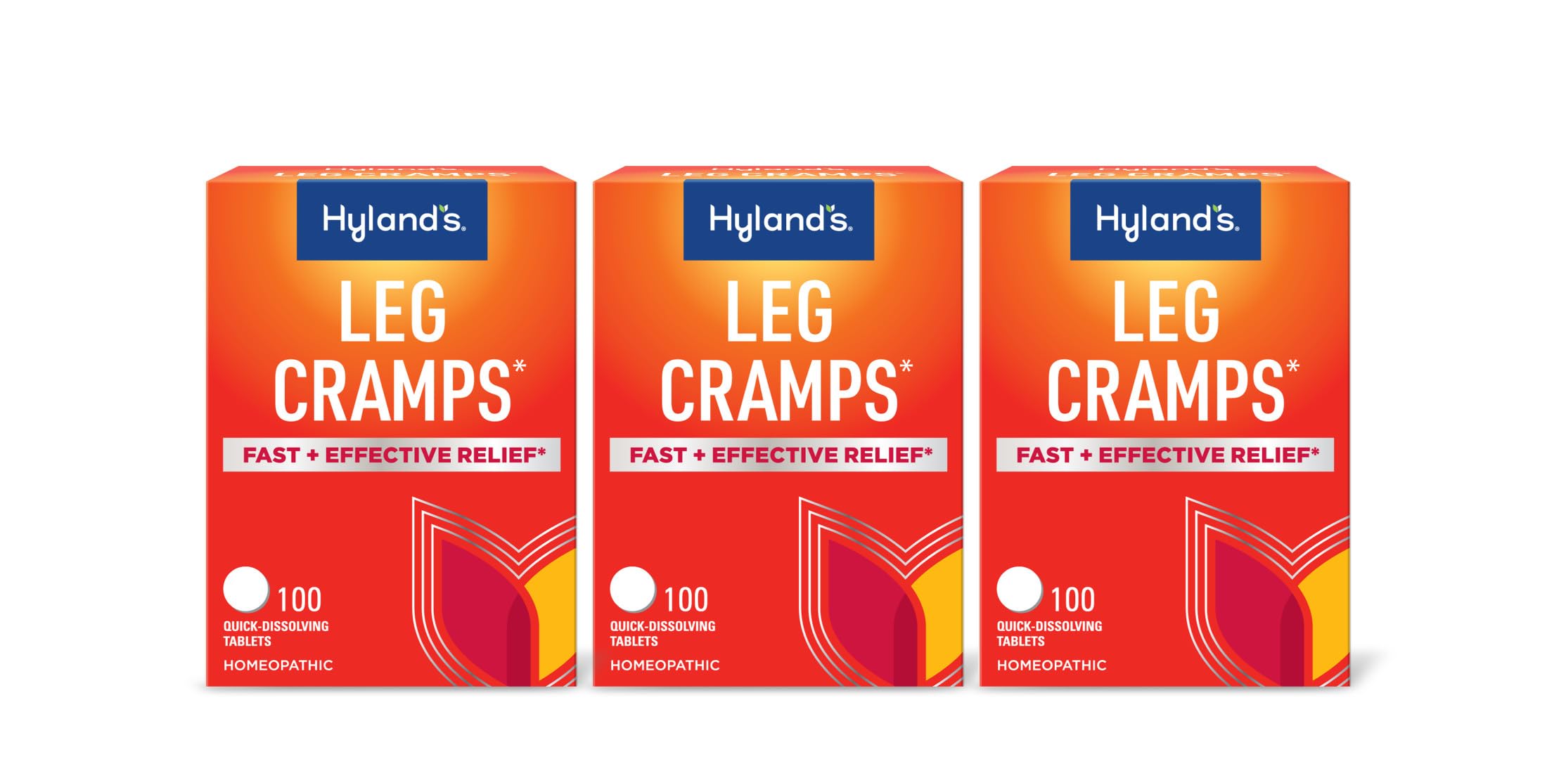 Hyland's Leg Cramps - Fast, Gentle Relief for Calf, Leg & Foot Camps (3-Pack, 300 Tablets)