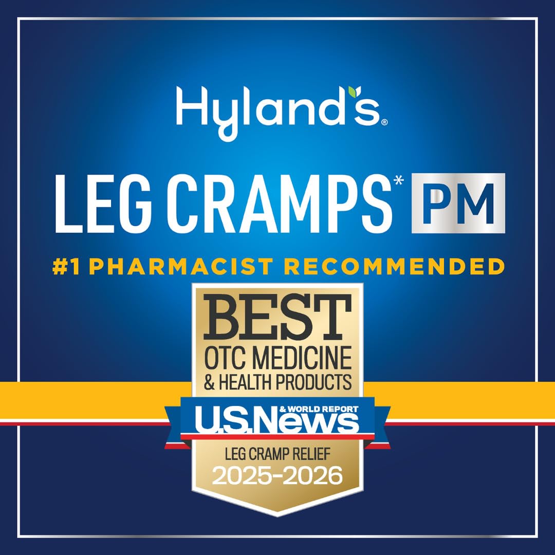 Hyland's Leg Cramps PM - Nighttime Leg, Calf & Foot Relief | 100 Quick-Dissolving Tablets (2-Pack)