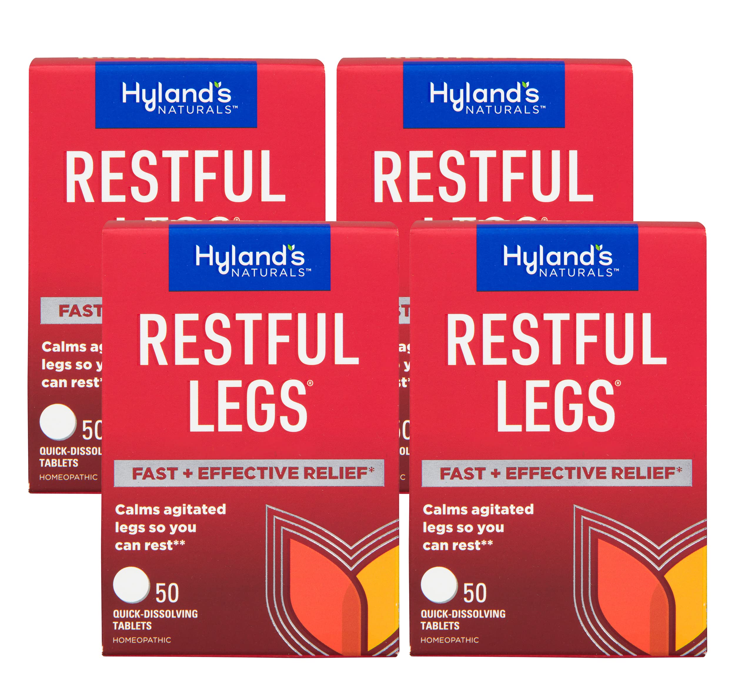 Hyland's Restful Legs Tablets 50 ea (Pack Of 4) | Natural Homeopathic Leg Relief