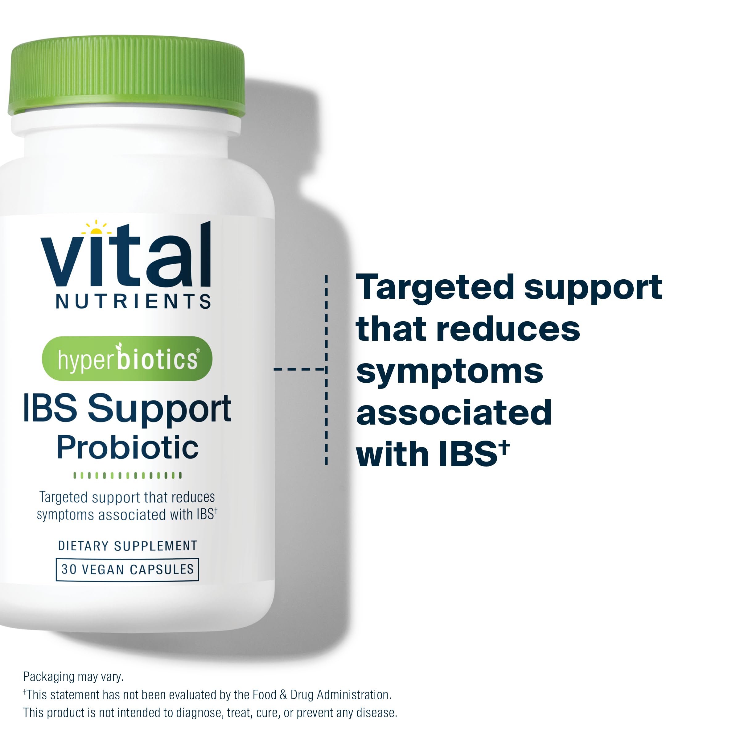 Hyperbiotics Vital Nutrients IBS Probiotic – Clinically Studied Vegan IBS Relief | 30 Capsules