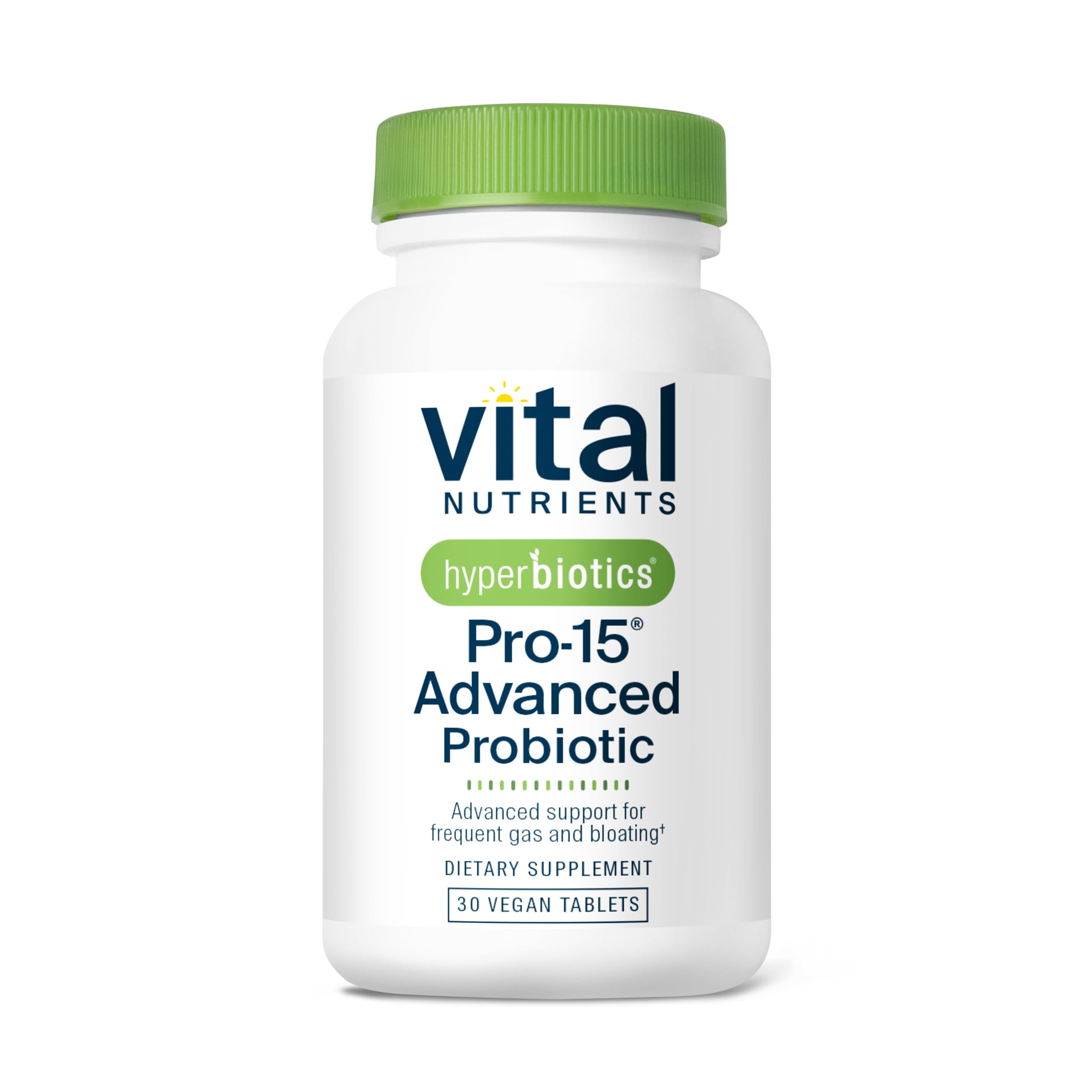 Hyperbiotics Vital Nutrients Pro-15 Probiotics – 15 Strains + Kiwifruit | 30 Vegan Tablets