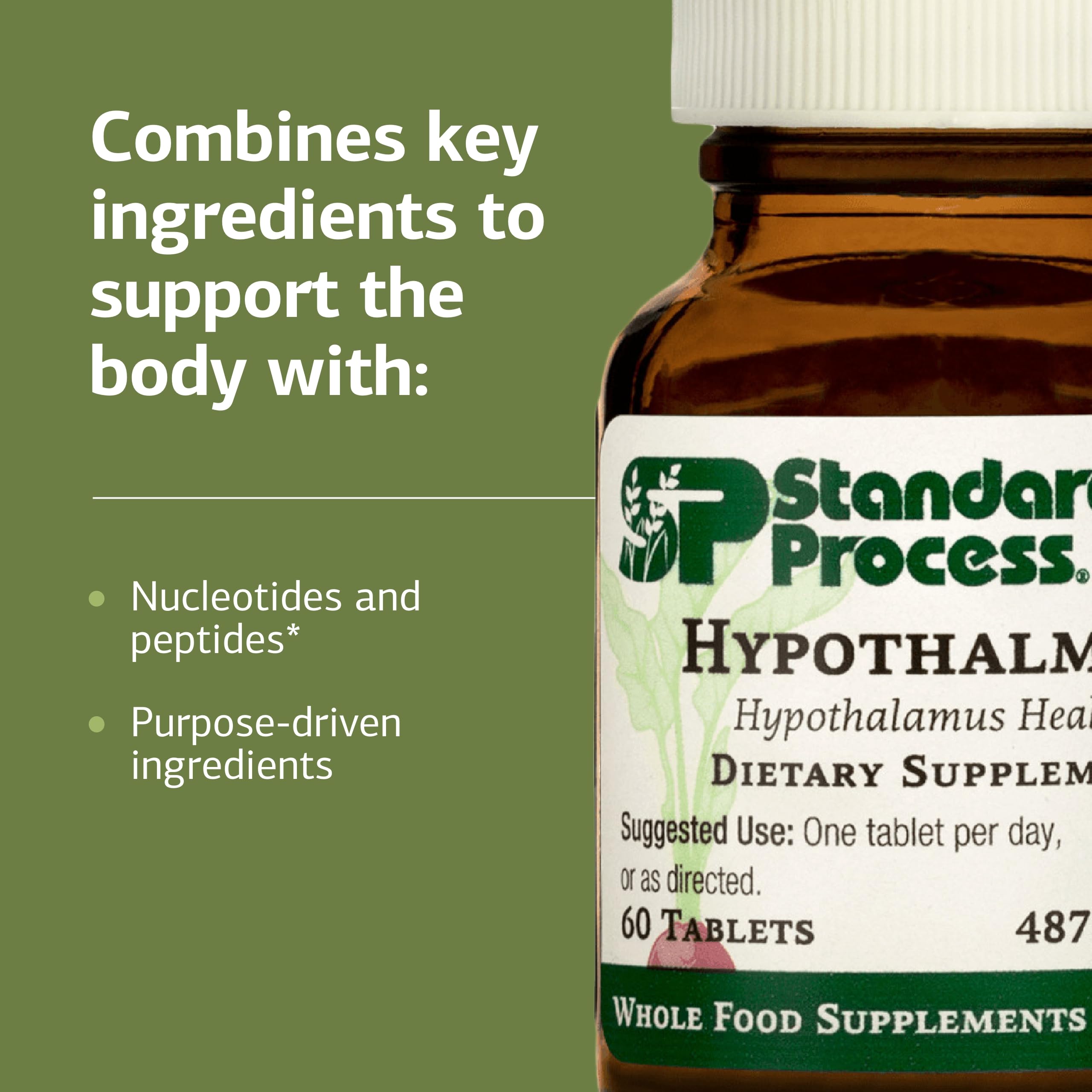 Standard Process Hypothalmex – Cytosol Blend with Porcine Hypothalamus, 60 Tablets