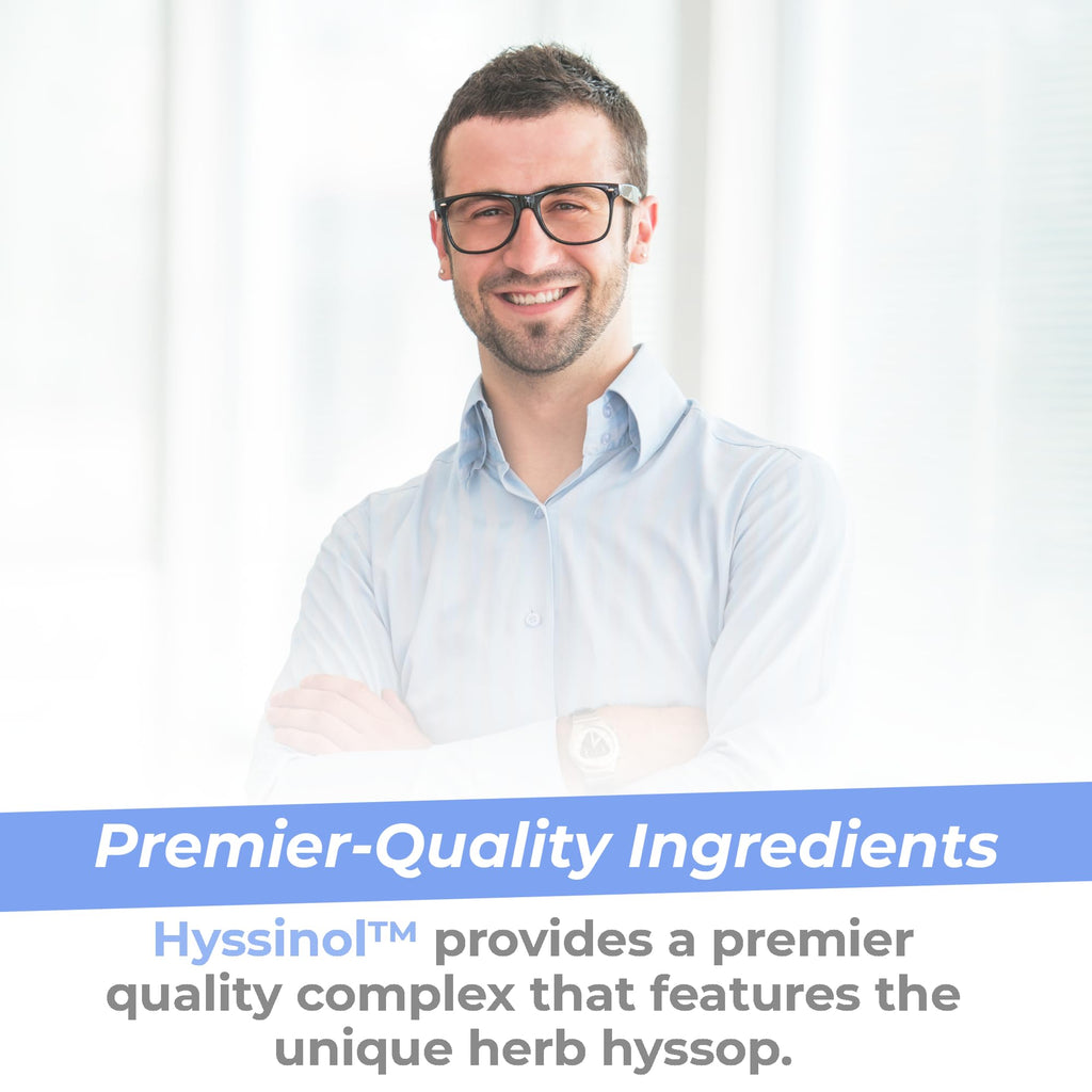 Premier Hyssinol Hyssop Capsules | Organic Hyssop + Green Tea - 60 Vegetarian Capsules