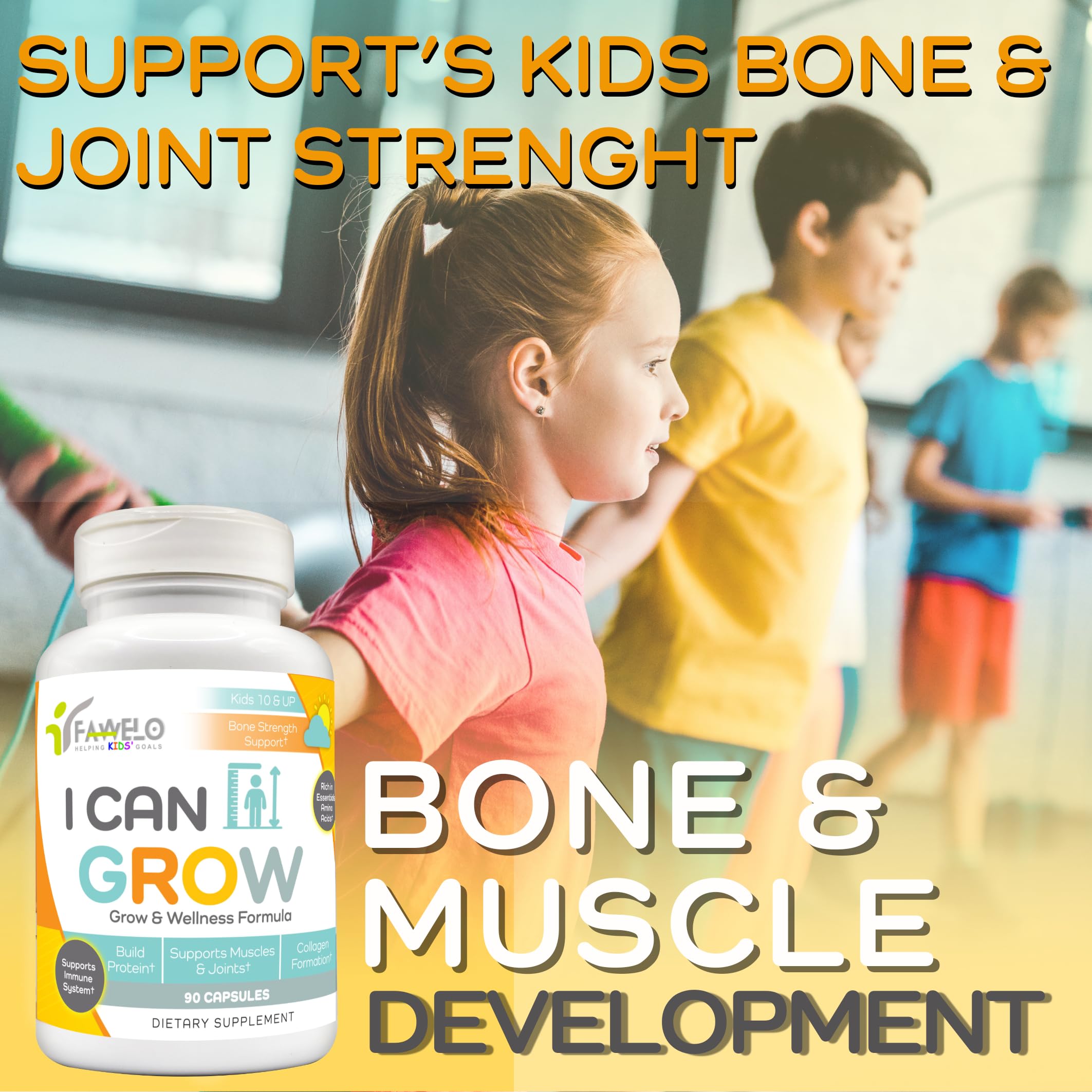 I Can Grow (2 Pack) - For Kids 10+ & Teens | Bone, Muscle & Joints | Made in USA