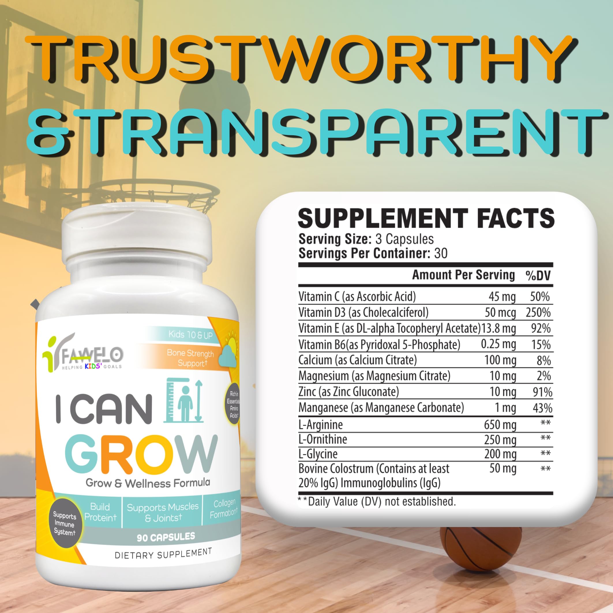 I Can Grow (2 Pack) - For Kids 10+ & Teens | Bone, Muscle & Joints | Made in USA