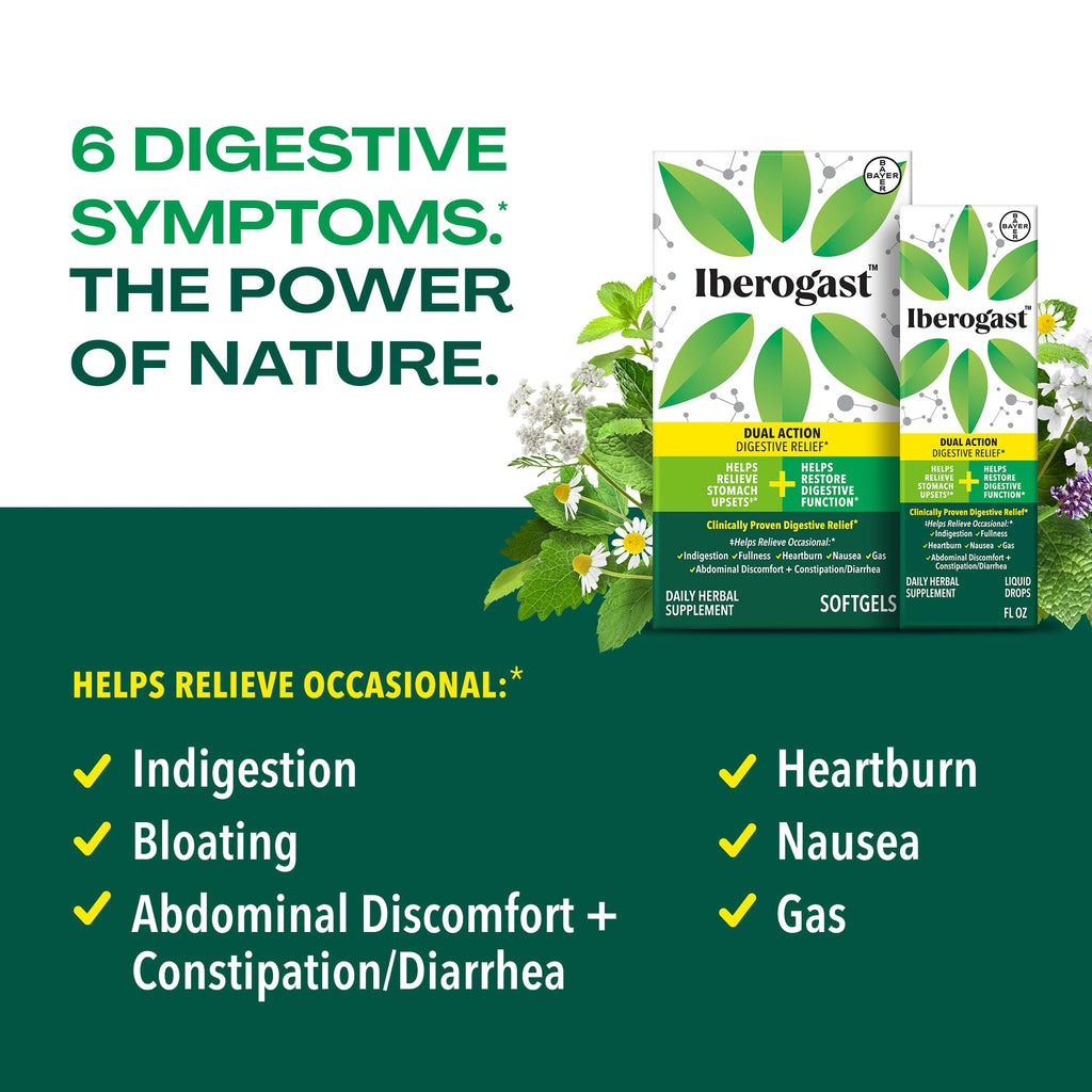 Iberogast Softgels – Herbal Digestive Relief for Occasional Upset (30 ct)