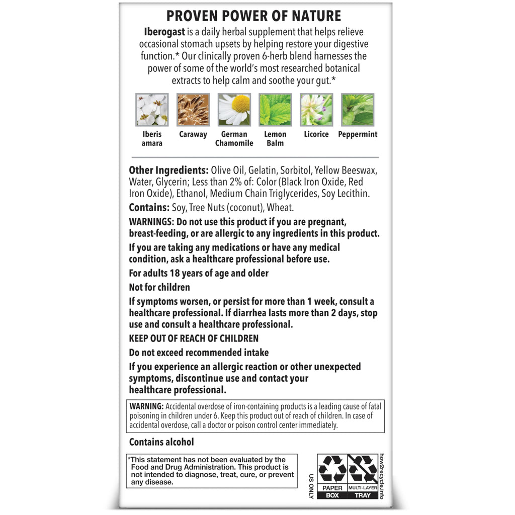Iberogast Softgels – Herbal Digestive Relief for Occasional Upset (30 ct)