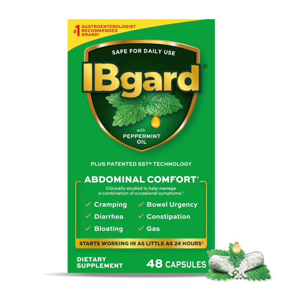 IBgard Gut Health Supplement with Peppermint Oil — 48 Capsules