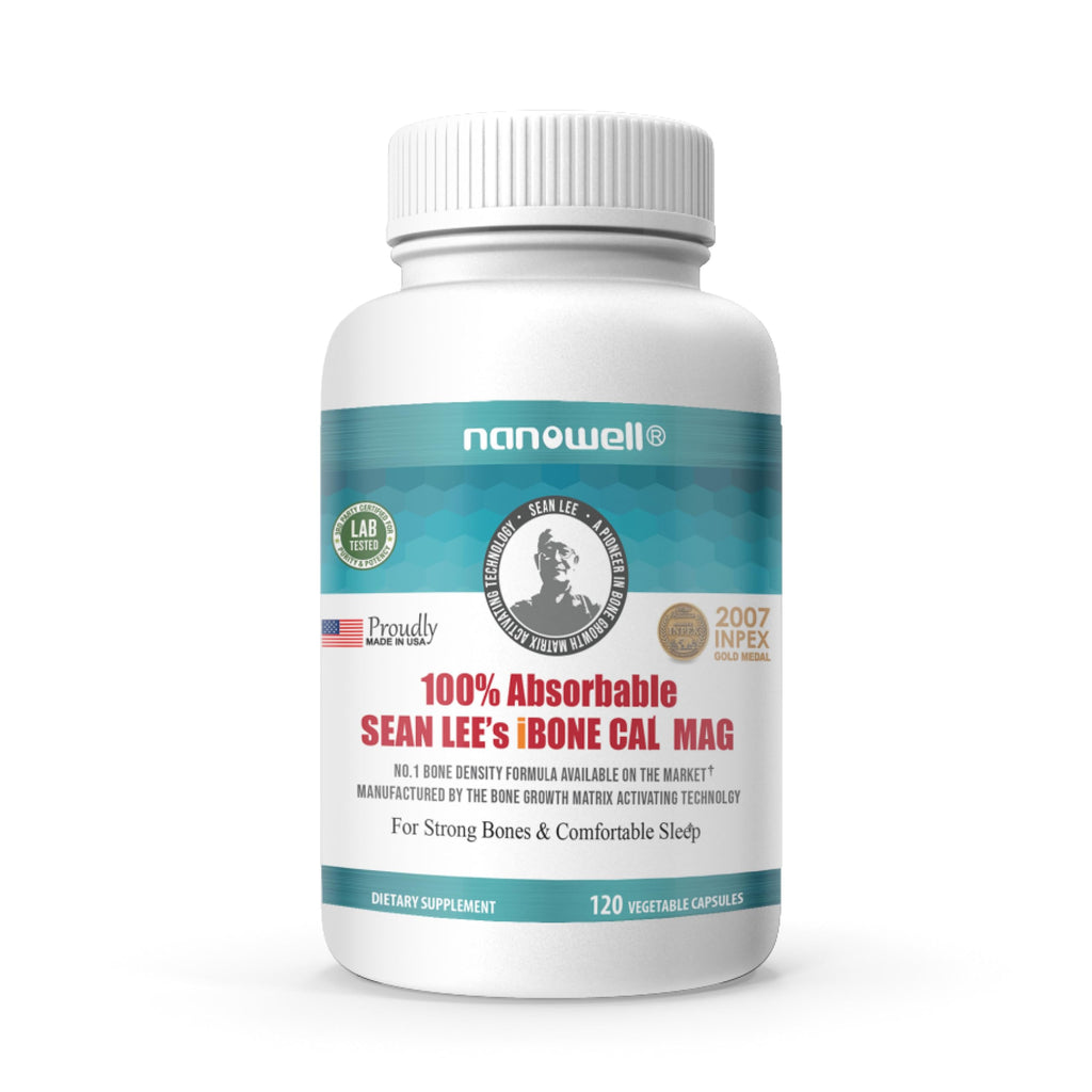 NANOWELL iBone Cal Mag – Bone Health Calcium & Magnesium Supplement | 120 Veg Capsules (30 Day Supply)