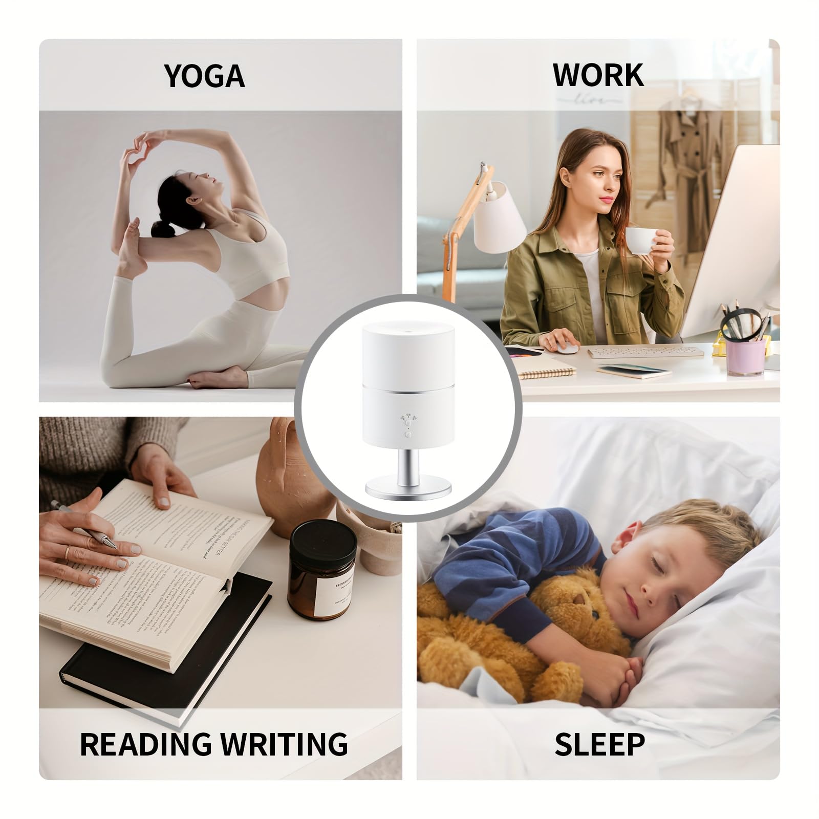 IBRISFULHOM Aroma Essential Oil Diffuser with Lamp – Auto Off, Night Light, Desk Humidifier