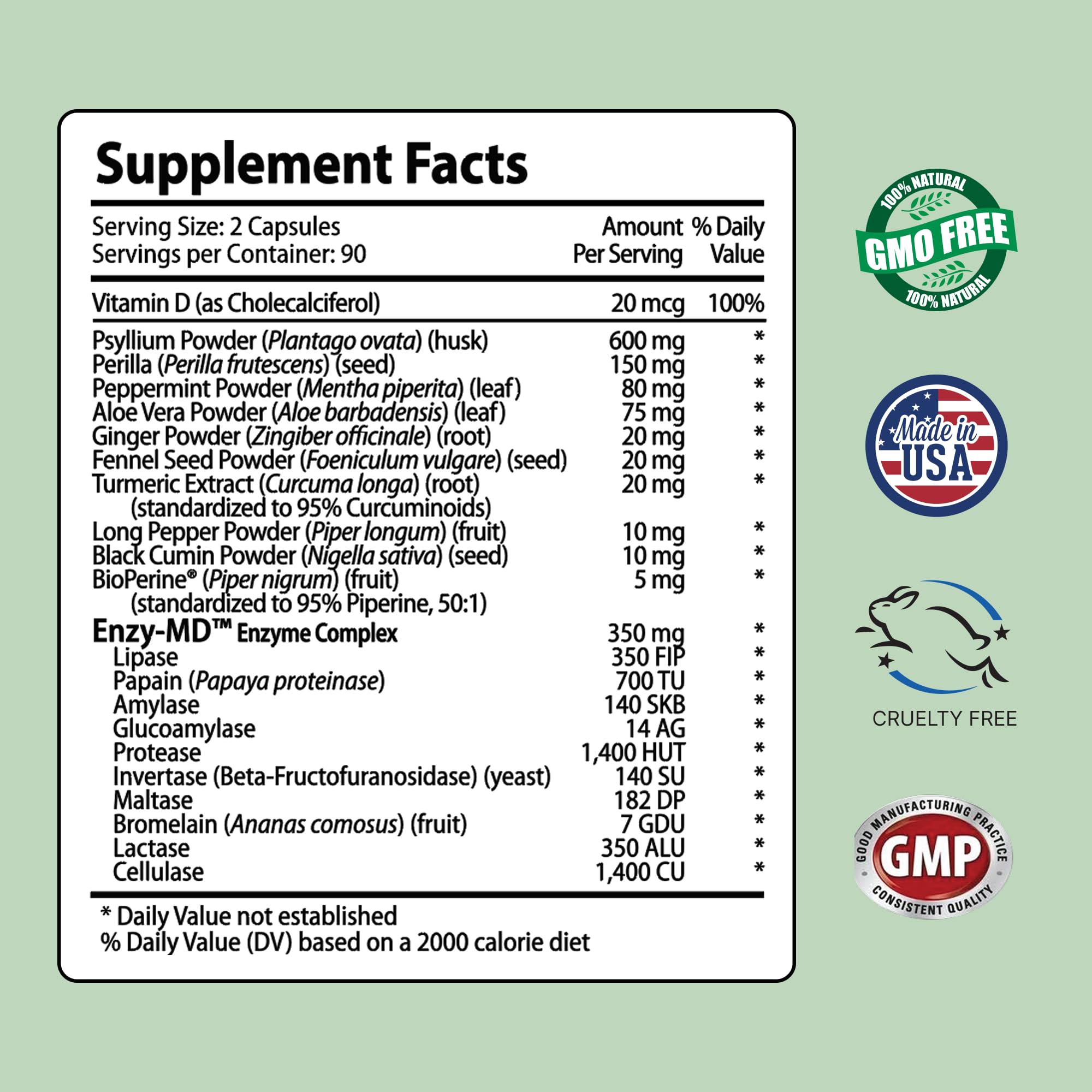 IBS Clear IBS Support - Vitamin D, Psyllium Husk & Fennel - 180 Capsules
