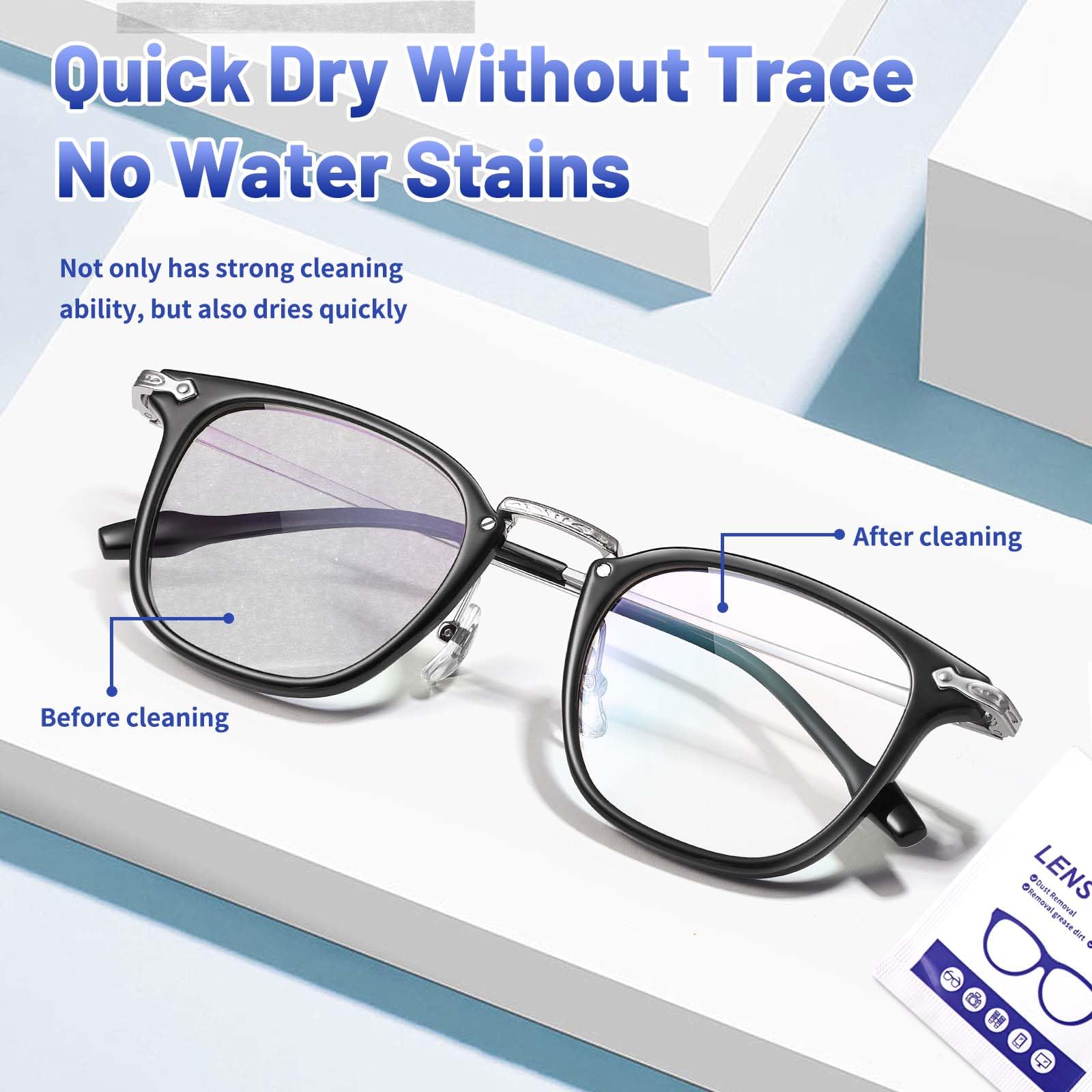 Icepac Lens Wipes - 220 Pre-Moistened Wipes for Glasses & Screens