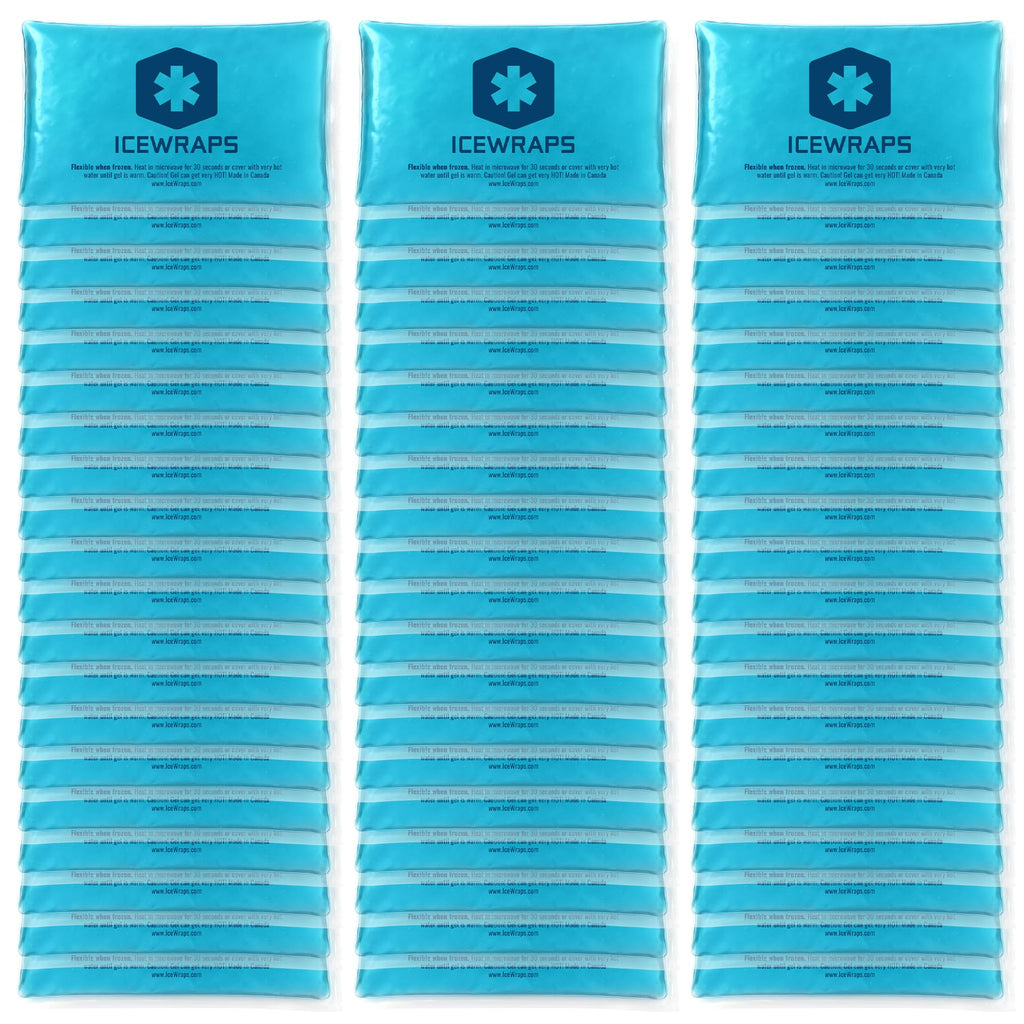 ICEWRAPS 3x5 in Hot & Cold Gel Packs – Reusable, Puncture-Resistant, 60-Pack | FSA/HSA Eligible