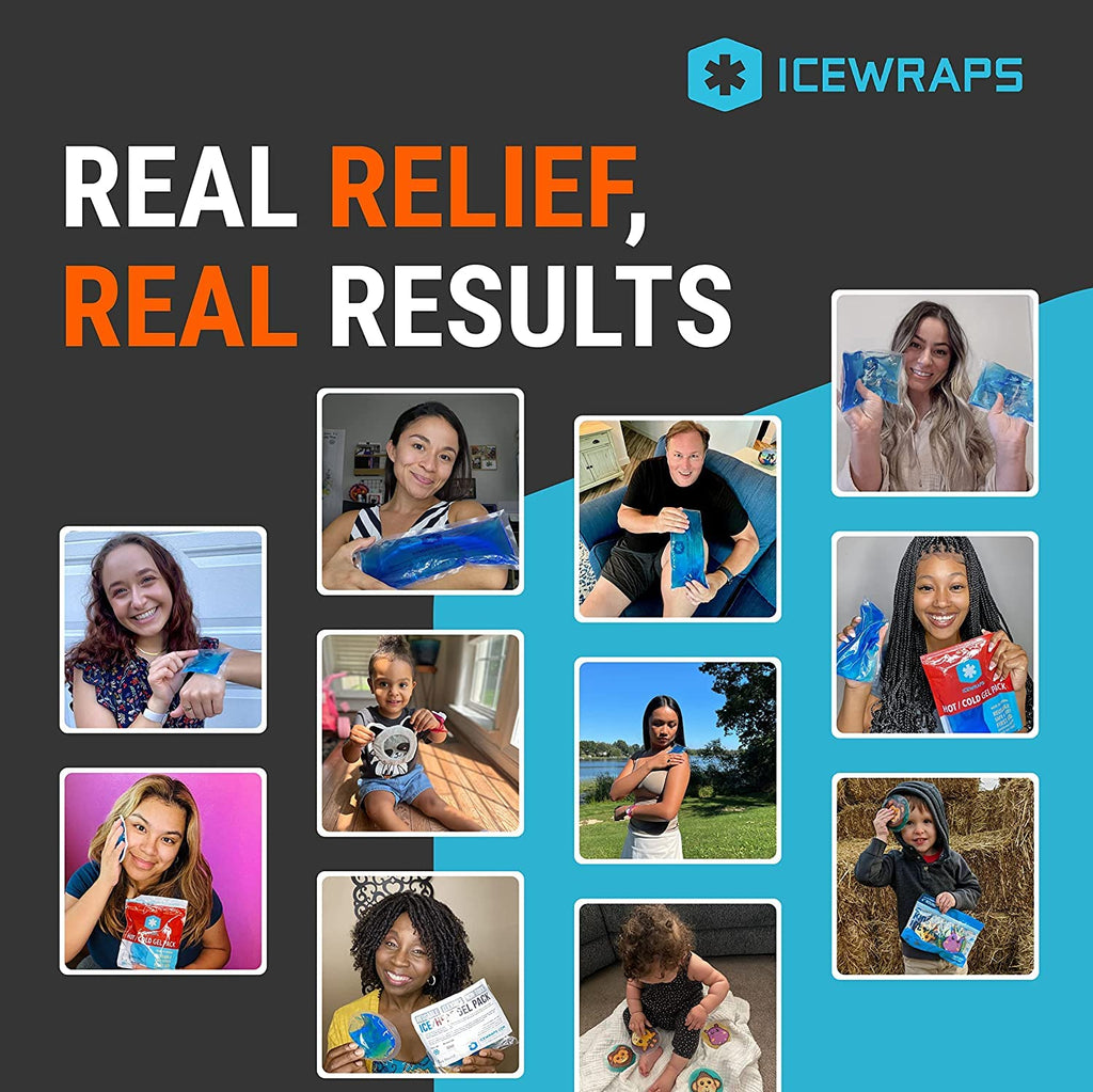 ICEWRAPS 3x5 in Hot & Cold Gel Packs – Reusable, Puncture-Resistant, 60-Pack | FSA/HSA Eligible