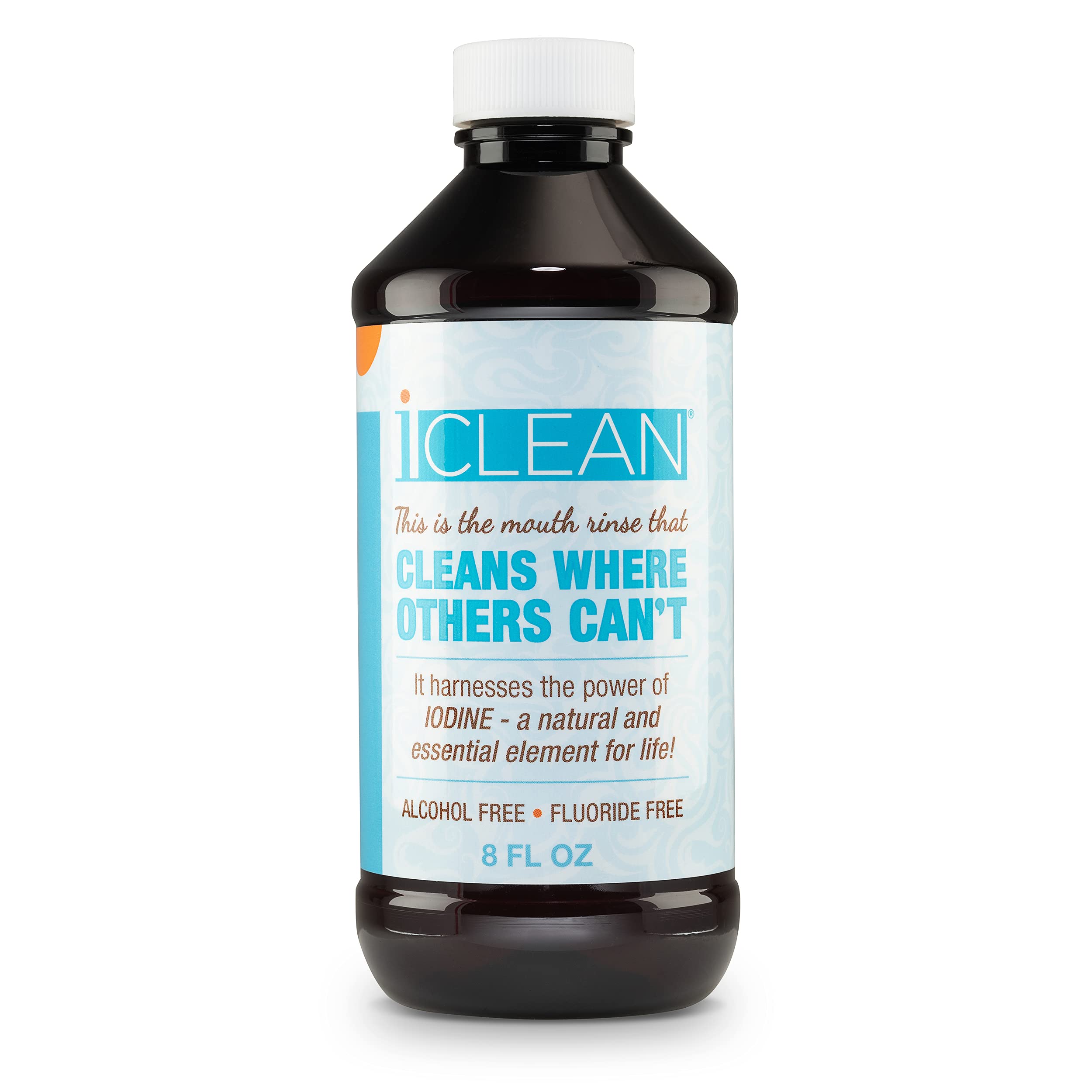 iCLEAN Mouthwash - Fluoride & Alcohol-Free Rinse | Harness The Power of Iodine | Molecular Iodine Mouth Rinse for Clean Oral Care | Gargle for Bad Breath & Oral Wellness | Cleans Where Others Can't