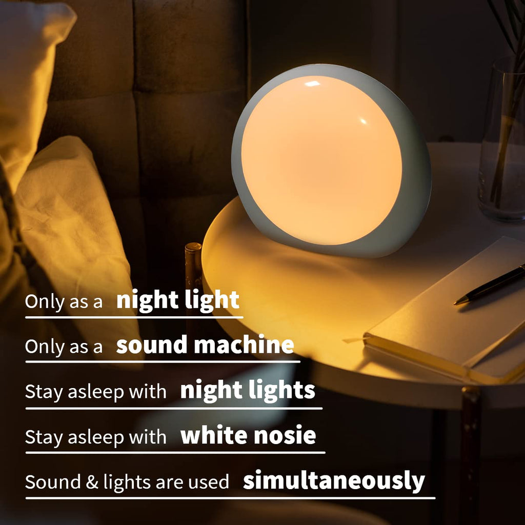 iDealSleep Brown Noise Machine — 30 Soothing Sounds, 12 Night Lights, Auto-Off Timer