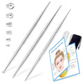 ideayard Facial Reflexology Massage Tool – 3-Piece, 6-Size Headed Stainless Steel Acupuncture Pen Set