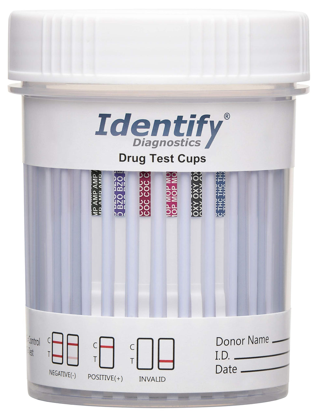 Identify Diagnostics 6-Panel CLIA-Waived Drug Test Cups – 5 Pack
