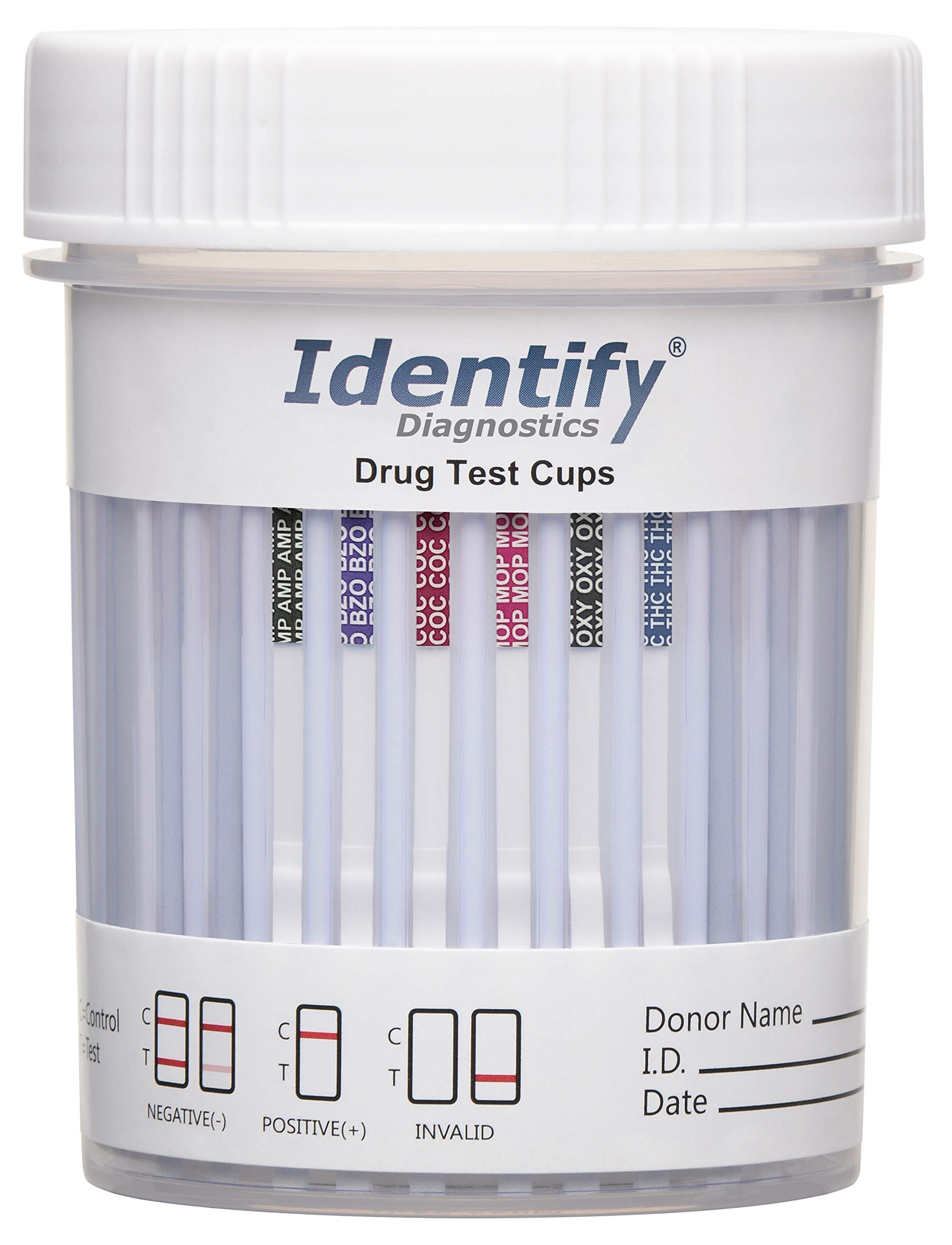 Identify Diagnostics 6-Panel CLIA-Waived Drug Test Cups – 5 Pack