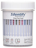 Identify Diagnostics 10-Panel Drug Test Cups - 5 Pack | CLIA-Waived Urine Test Kit (THC, OPI, MOP, PCP, COC, OXY, MET, BZO, BAR, MTD)