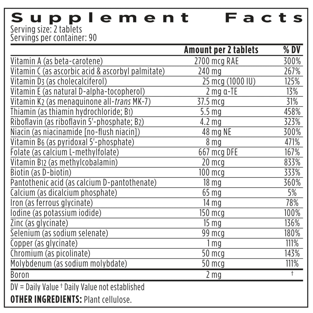 Igennus High Potency Methylated Multivitamin for Women | Pure & Clean Ingredients | 180 Tablets