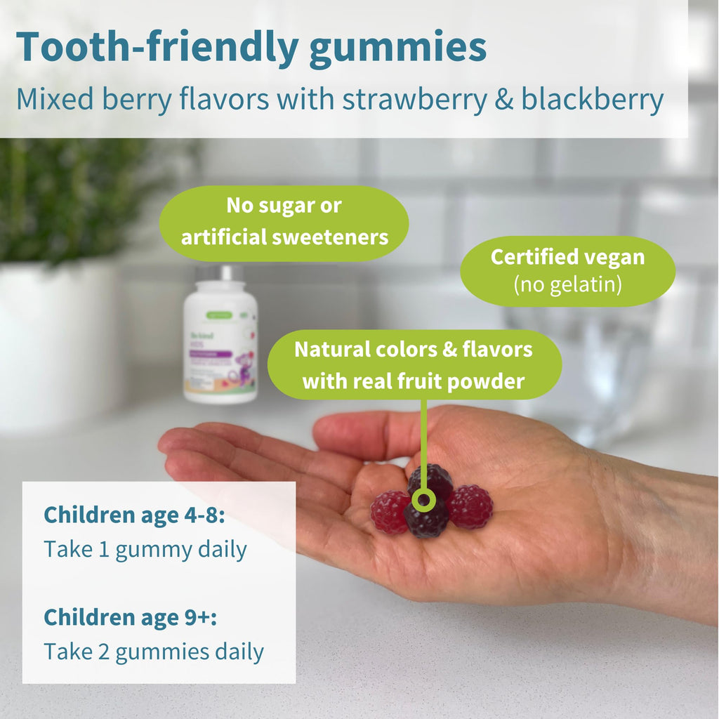 Igennus Methylated Kids Multivitamin Gummy – MTHFR Friendly, Sugar Free, 90 Gummies