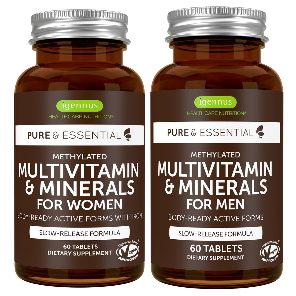 Igennus Methylated Multivitamin 2-Pack for Men & Women | All-Day Nutrients