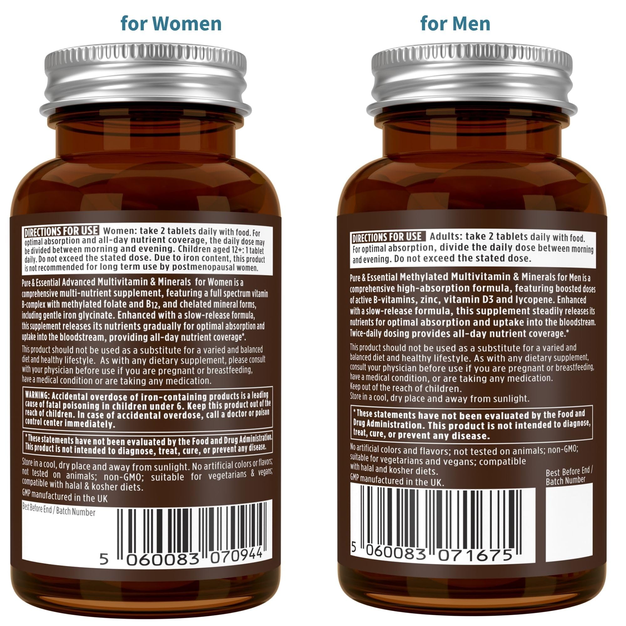 Igennus Methylated Multivitamin 2-Pack for Men & Women | All-Day Nutrients