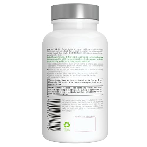 Igennus Methylated Prenatal Multivitamin for Women | High Absorption, MTHFR Folate, Gentle Iron, Vegan | 60 Tablets x 6