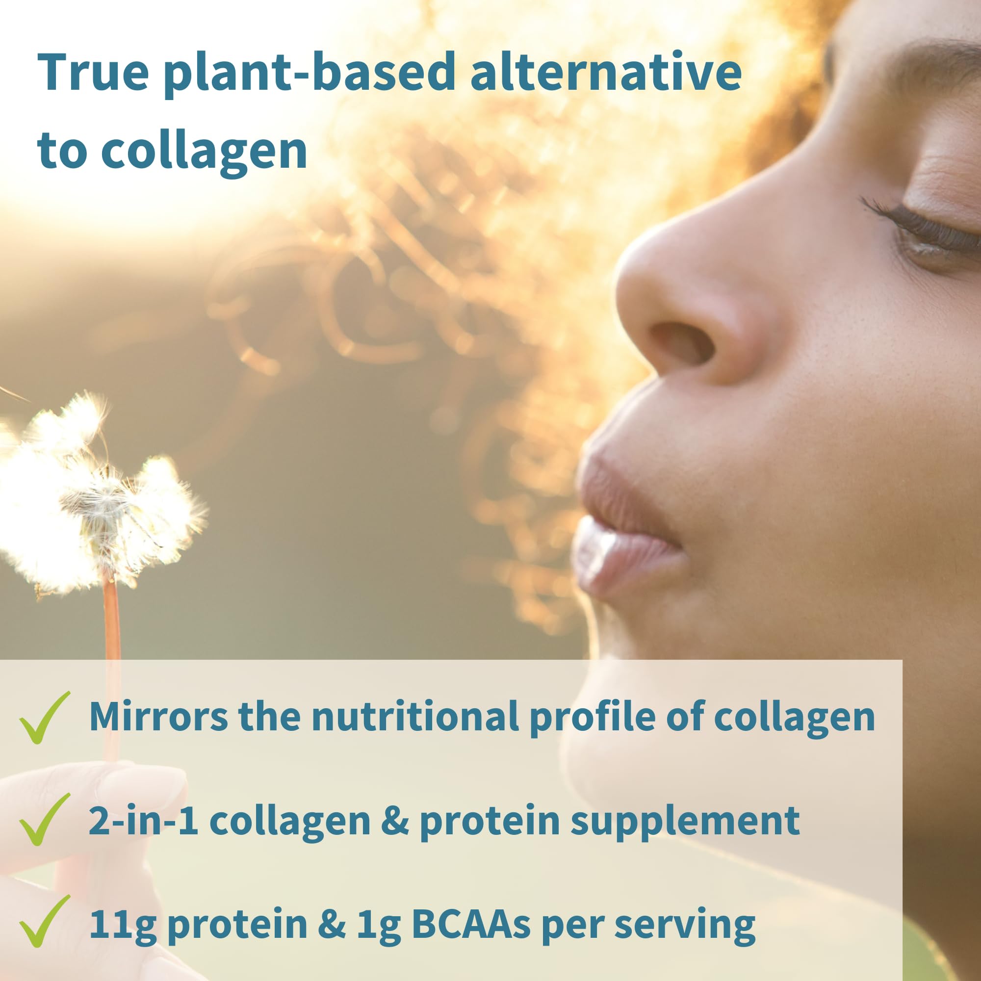 Igennus Vegan Vanilla Collagen Peptide Powder | Plant-Based & Vitamin C, 35 Servings