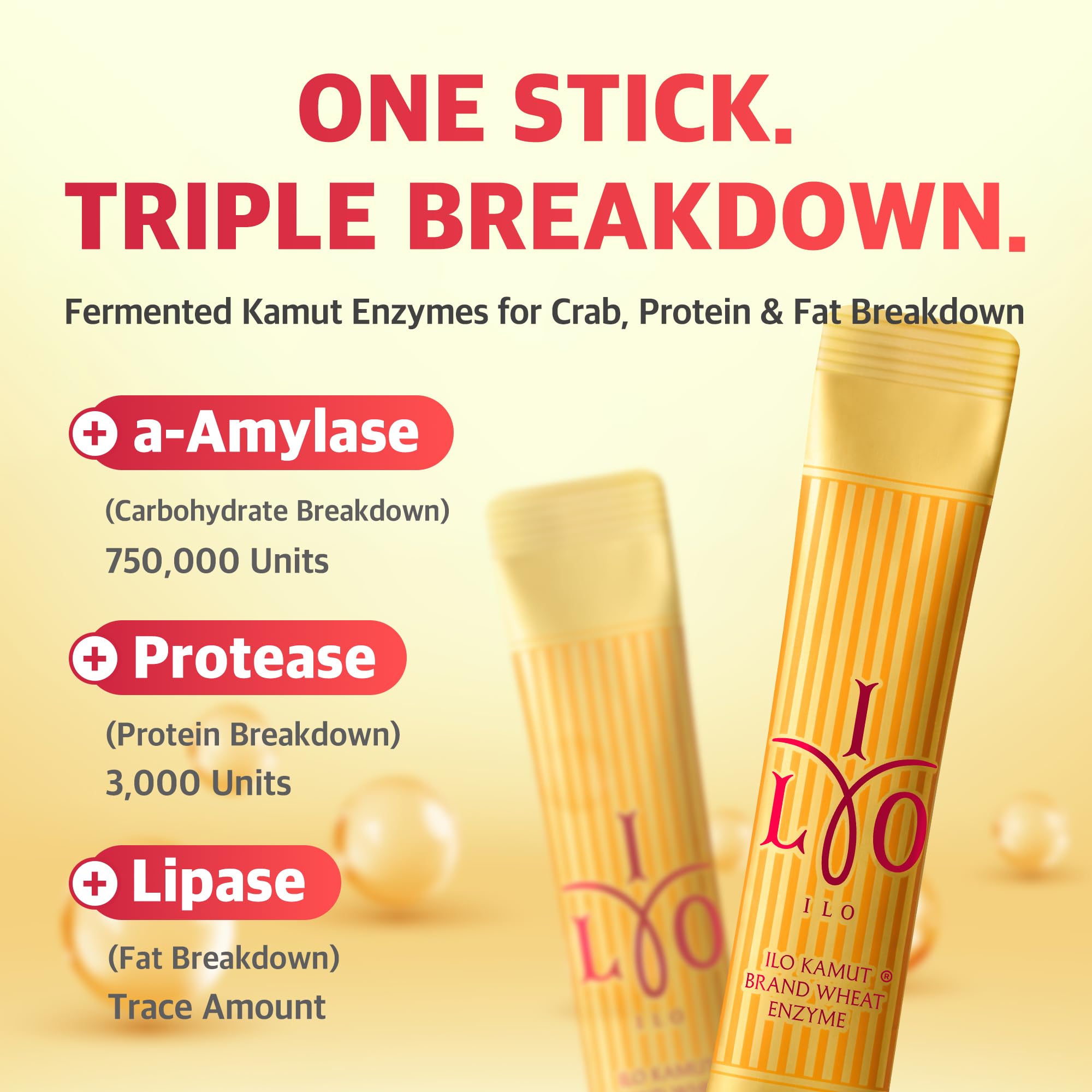 ILO Kamut Enzyme Complex – Digestive Health & Metabolic Activation | 30 Sticks