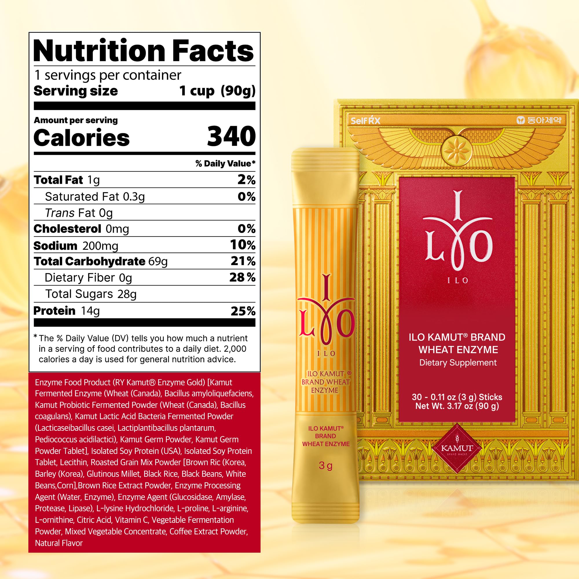 ILO Kamut Enzyme Complex – Digestive Health & Metabolic Activation | 30 Sticks