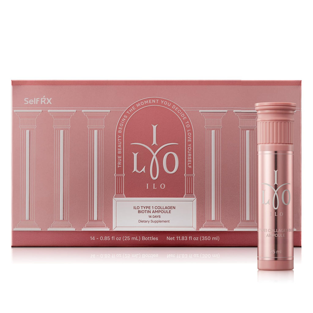 ILO Type 1 Liquid Collagen Drink – 3,000mg Marine Collagen, Biotin & Ceramide | Orange Flavor
